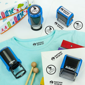 Sellos personalizados para marcar ropa y objetos - Stikets